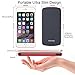 KOBWA 10000mAh External Battery Power Bank, Ultra Compact Portable External Battery Charger with Built-in Micro USB Cable/ USB Type C Cable for iPhone iPad Tablets Android Phones and More