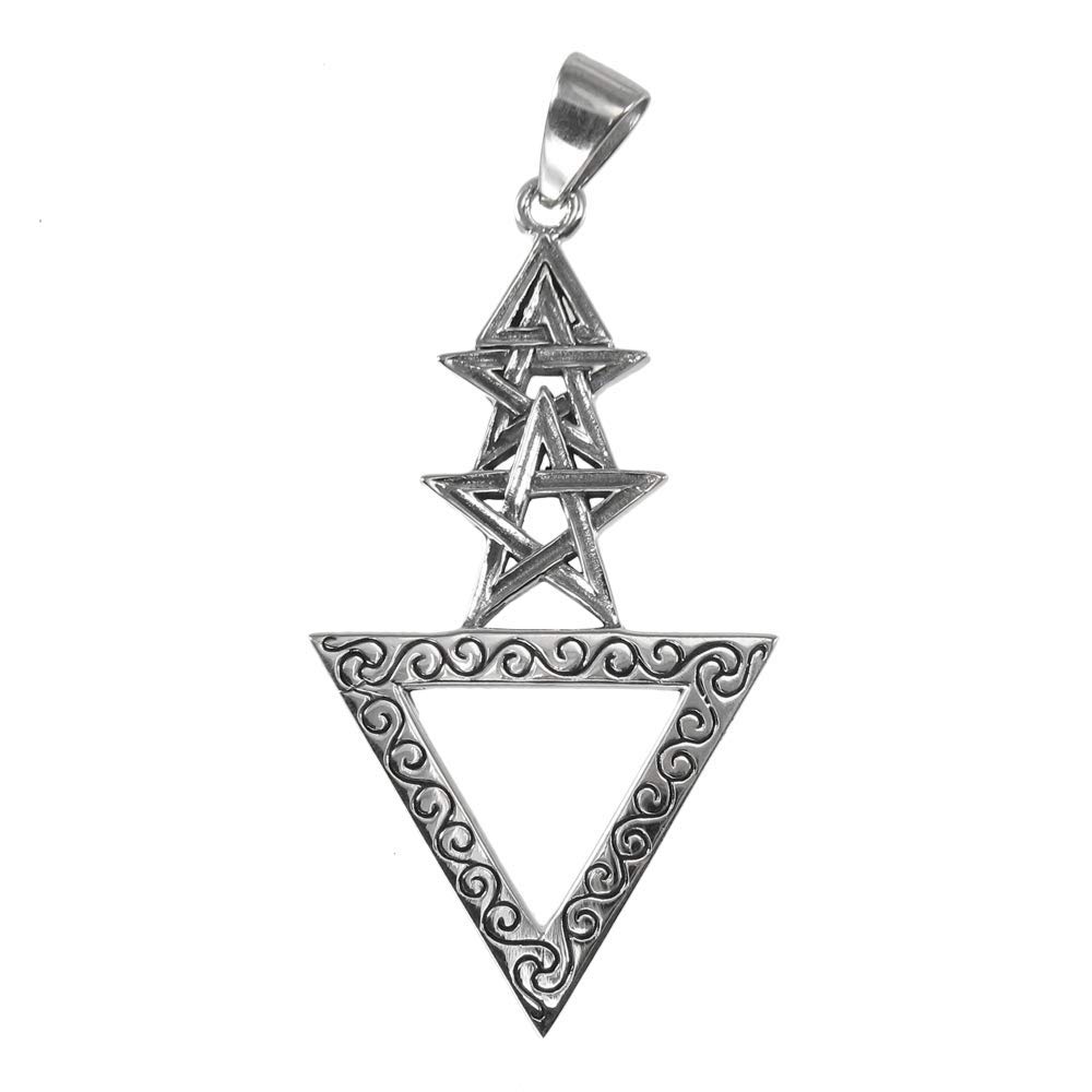 Sterling Silver 1st Degree Pentagram Pentacle Initiation Pendant