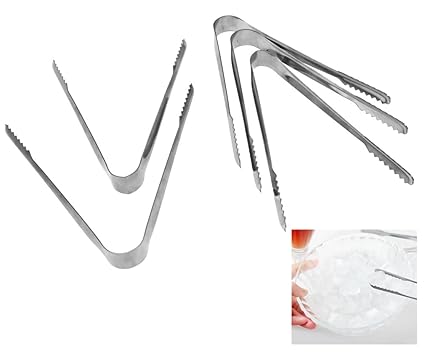 5 Stück 5' Eiszange Set Servierzange Grillzange Küchenzange Zucker Edelstahl