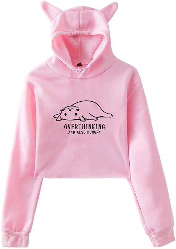 pink sweatshirt crop top