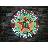 HOLTEEZ Beer Bar New 24inx24in T exaco Gasoline Oil Neon Sign with HD Vivid Printing Technology Unique Handmade Artwork Neon Light HD36