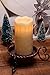 V-More Distressed Bronze Braided Pillar Candle Holder with Feet Pillar Centerpiece 8.75