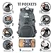 Totalpac - 35L Hiking Daypack Backpack - 11oz - Ripstop Nylon - 11 Pockets - Traveling & Hiking