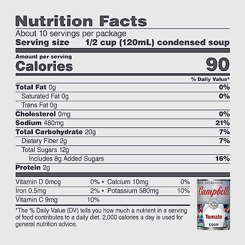 CAMPBELL’S CONDENSED DISNEY TOMATO SOUP, 10.75 OZ CANS (4 PACK)