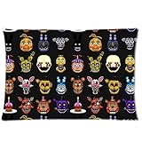 Five Nights at Freddys Pillowcase Rectangle Zippered Two Sides Design Printed 20x26 pillows Throw Pillow Cover Cushion Case Covers