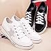 JIYE Women's Canvas High-Heeled Fashion Sneaker Pump Shoes