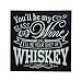 Sara's Signs Hand Painted Birch Wood Sign Whiskey & Wine 12 x 12 inch