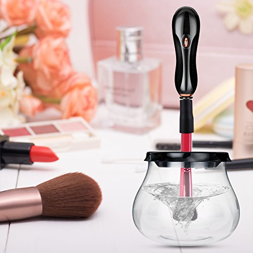 Upgraded Electric Makeup Brush Cleaner and Dryer, YEVITA Portable Automatic Spinning Brush Cleaning Tool, Professional Dual Speed Clean and Dry Brushes in Seconds No Harm to Foundation Blush Brushes