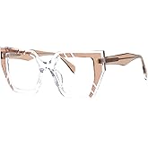 Zeelool Classic Square Eyeglasses Frame with Non-prescription Clear Lens for Women ZJGA150591