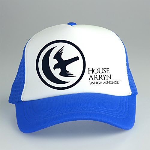 Arryn House Sigil As High As Honor Trucker Cap Hat White and Blue CPT-084 C-2 G-Print
