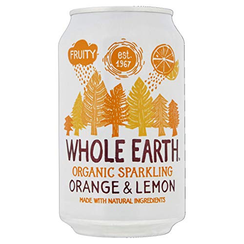 Whole Earth Organic Lightly Sparkling Orange and Lemon Drink 330 ml (Pack of 24)