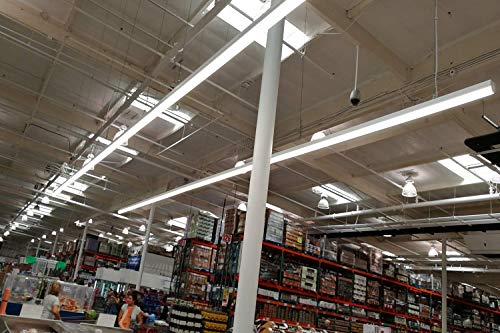 FaithSail 110W LED Strip Lights 8FT Linkable Linear LED Shop Garage Lights, 12500LM, 1-10V Dimmable, 5000K, 8 Foot Lighting Fixtures for Warehouse Supermarket Workshop Office, ETL Certified - Thumbnail 6
