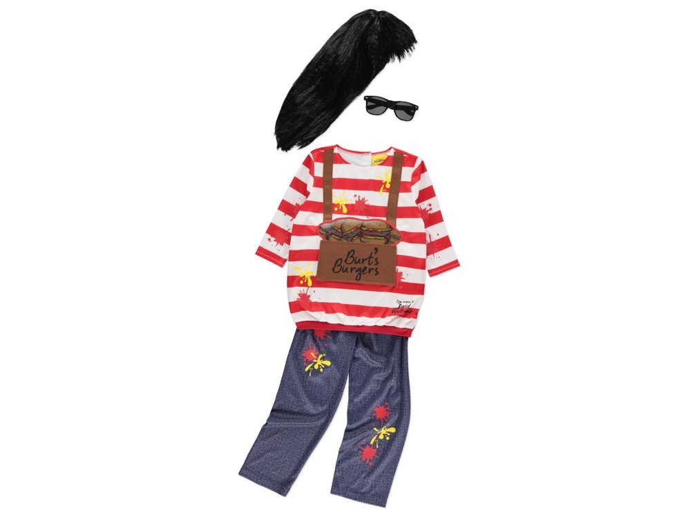 Book Week @ George Official Burt's Burgers fancy dress Ratburger Costume Age 9-10 Yrs with Wig & Dark Glasses