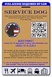 Buttonsmith Holographic Service Dog ID Card - Made in the USA
