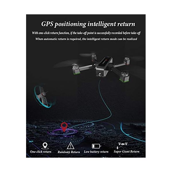 YOLL RC Quadrocopter Faltdrohne,GPS Drohne mit 4k HD Kamera,5G WiFi FPV Live Übertragung,250M Reichweite,120… – Bild 6