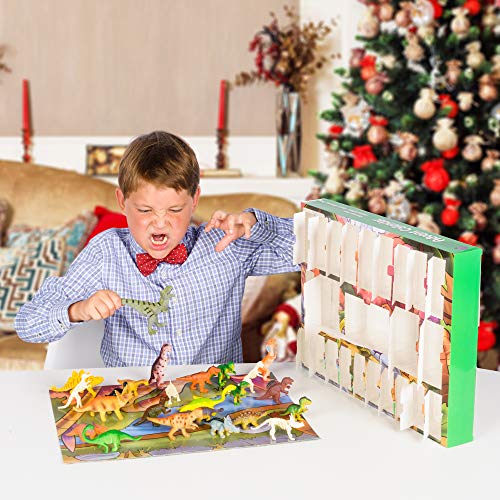 Purple Ladybug Novelty Dinosaur Toys 2019 Advent Calendar for Kids, with 24 Different Dinosaur Figurines Including a Large T-Rex! Great Christmas Countdown Advent Calendars for Boys or Girls!