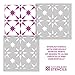 Jewel Tile Stencil - Reusable Floor and Tile Stencil for Painting - Easy Bathroom & Kitchen Makeover - DIY Home Décor Alternative to Wallpaper (Medium 8x8)