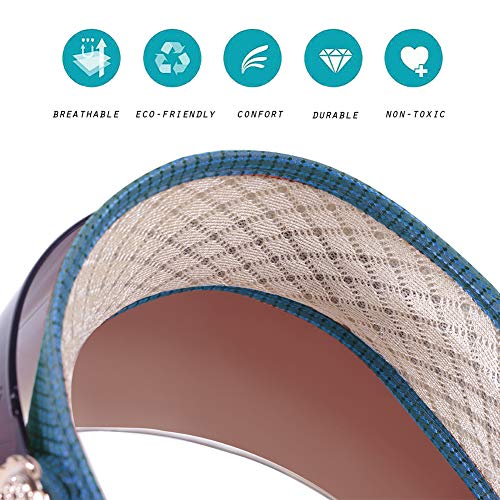 Women Anti-UV Visor Hat UPF40+ Solar Full Face Plastic Shield Headband Sun Protection Riding Cap (Blue)