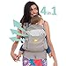 LÍLLÉbaby 4-in-1 Essentials All Seasons Ergonomic Baby & Child Carrier, Stone - Cotton