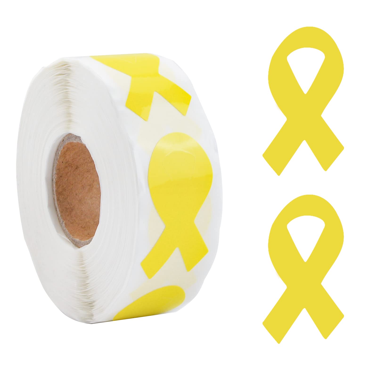 WANDIC Yellow Ribbon Stickers, 500 Pcs Awareness Stickers for Event, Gift, Letter Bags — image 1
