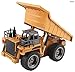 Memtes 6 Channel Full Functional Remote Control Dump Truck Construction Toy, Die-Cast Front, with Lights