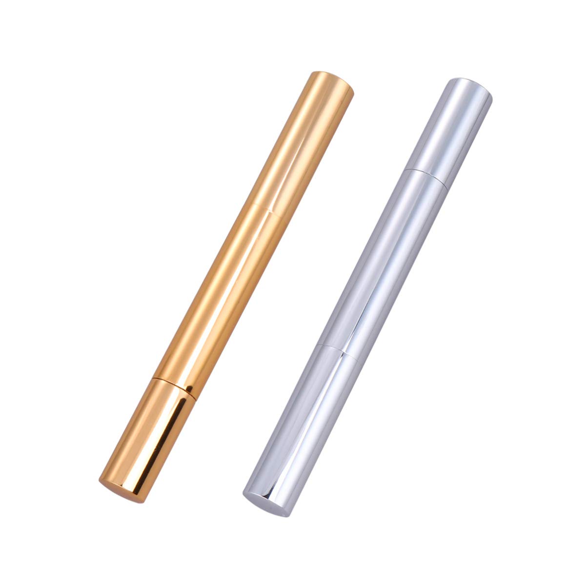 minkissy 2pcs Empty Twist Pen Nail Oil Pen Cuticle Oil Cosmetic Lip Gloss Tube Container Nail Oil eyelash Brush Applicators