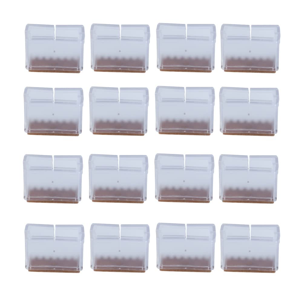 CONPHERON 16 Pcs Silicone Chair Leg Caps Floor Protector Round Square Furniture Feet Covers Fits for 53-60mm Legs