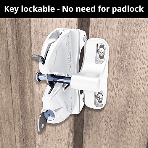 D&D Technologies LLAAW LokkLatch, Locking Gate Gravity Latch, Key Lockable on One Side of Gate