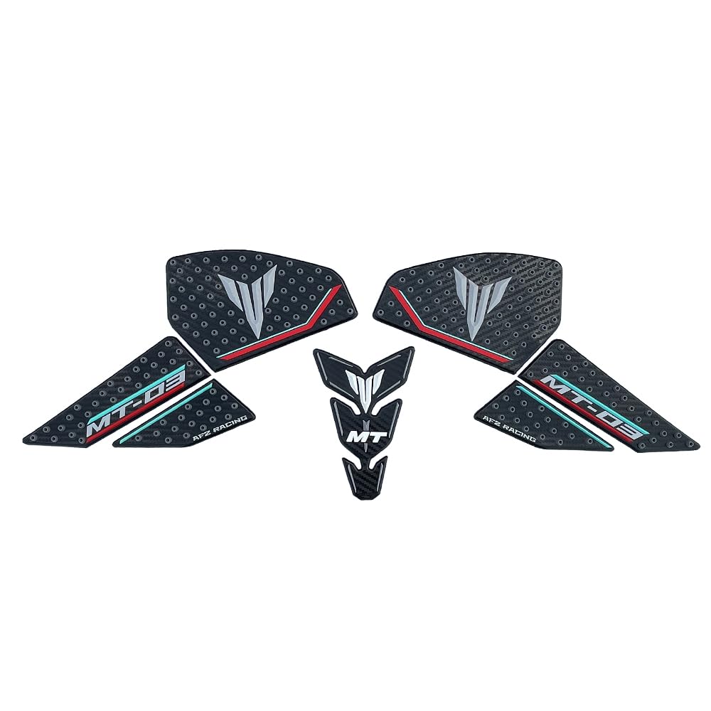 Photo 1 of Grey Gas Fuel Tank Side Traction Rubber Protector Pads Compatible with Yamaha MT03 MT-03 FZ03