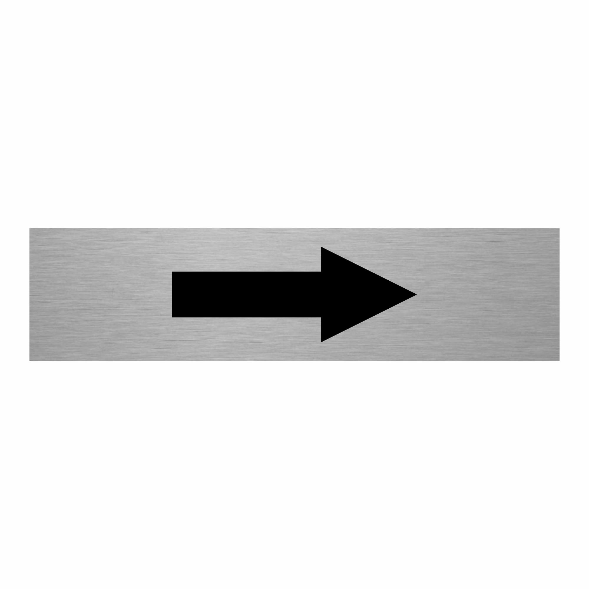 Slimline Aluminium Arrow Sign from ViroDisplay® – Brushed Silver 200 x 50mm – Durable Printed Surface – Self-Adhesive Fixing (1)