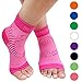 BLITZU Compression Socks for Plantar Fasciitis, Achilles Tendonitis, Arthritis Relief, Ankle Brace Compression Sleeve with Foot Arch Support, Ankle Wrap for Women, Men, Swelling & Heel Pain Pink L-XL