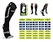 ABD ATHLETE INC. Plus Size Compression Socks 4 Wide Calf, Big and Tall, Men & Women 15-20 mmHg Reduce Pain Swelling. Maternity Nurse Travel Diabetic & Medical (WF MED, Black)