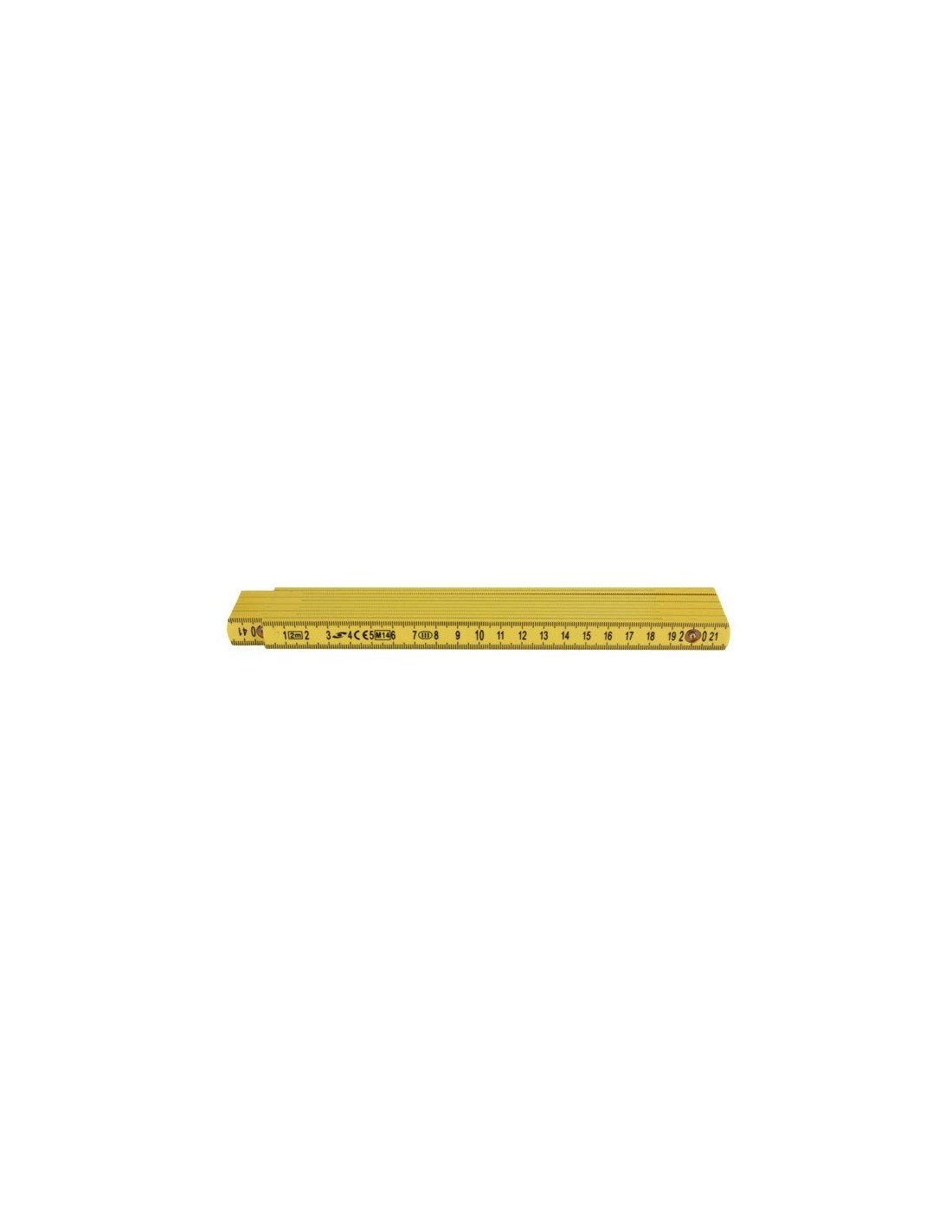 Toolland WM300020 Glass Fibre Folding Ruler – Double, 2 Metres Long