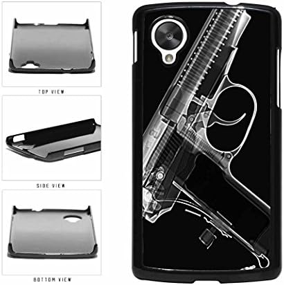 Black And White Gun Xray With Bullets Plastic Phone Case Back Cover Nexus 5