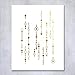 Strings of Circles Gold Foil Geometric Wall Poster Geometric Print Nursery Artwork Modern Dorm Decor Boho Chic Abstract Office Art 5 inches x 7 inches B24