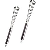 WQHLONGBO 2 PCS 10.23inch Stainless Steel Ball Whisks,Durable Manual Egg Beater, Dishwashable Kitchen Whisk,Cream whisk, kitchen baking tool