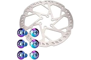 ZTTO 180mm Bike Disc Brake Rotor Thicken 2.3mm, More Durable Stainless Steel Bicycle Disc Brake Rotor with Colored Bolts for 