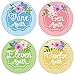 PAMBO Monthly Baby Stickers | Waterproof Milestone Newborn Boys & Girls Flower Stickers | Perfect for Celebrations/Photo Keepsake | 16in1