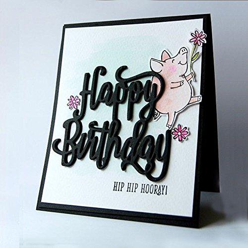 Metal Cutting Dies, Scrapbooking Photo, Album Decor, Stencil Template Paper Card Making, Embossing DIY Crafts Molds (Happy Birthday) - Thumbnail 3