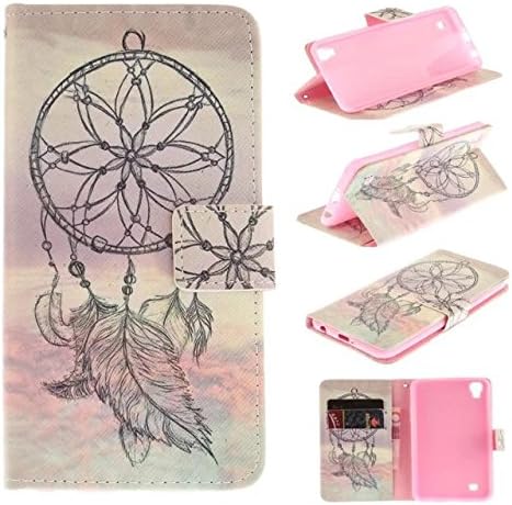 LG Xpower Case, Sodope [Multicolor Dream Catcher] [Stand Function] Luxury PU Leather Wallet Flip Protective Case Cover with Card Slots for LG Xpower