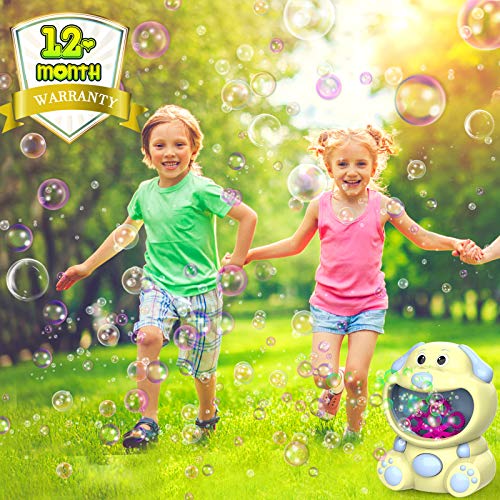 Bubble Machine Dog Bubble Blower 600+ Bubbles Per Minute, Toddlers Toys