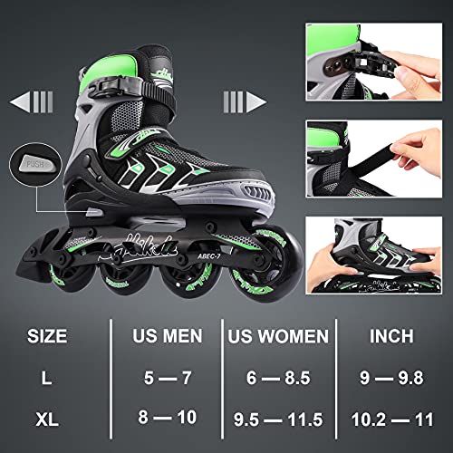Hikole Beginner Inline Skates for Men and Ladies, Cheap Roller Skates with ABEC7 Bearing