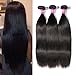 YAEONS Hair Brazilian Straight Hair 3 Bundles Grade 6A Unprocessed Virgin Straight Human Hair Weave