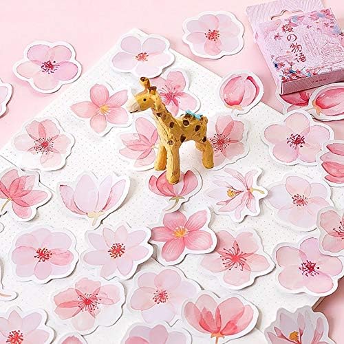 chongfujiancai Stickers,Cherry Blossoms Diary Deco Paper Small Stickers Stationary Scrapbooking Journal