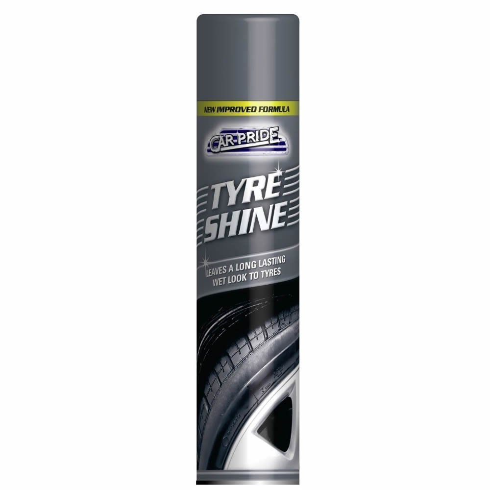 151 CAR VAN BIKE TYRE SHINE WET LOOK SPRAY BLACK