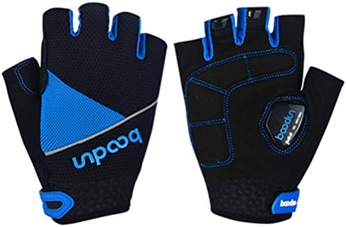 Mens Ultra Light Breathable Lycra Anti-Slip Shock Gel Grip Mountain Road Half Finger Bicycling Cycling Gloves