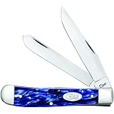 Case WR XX Pocket Knife Trapper Sparxx Blue Pearl Kirinite Item #23431 - (10254 SS) - Length Closed: 4 1/8 Inches