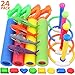 POKONBOY 25 Pack Diving Toys Underwater Swimming Pool Toys for Kids, Summer Fun Swimming Dive Toys with Super Foam Water Blaters, Diving Rings, Diving Sticks, Fishes and Under Water Treasures