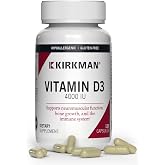 Kirkman Vitamin D-3, 4000 IU, 120 Veg Capsules | Supports Bone Growth &amp; Maintenance, Immune Health &amp; Calcium Use, Targeted Daily Vitamin D3 Nutrition