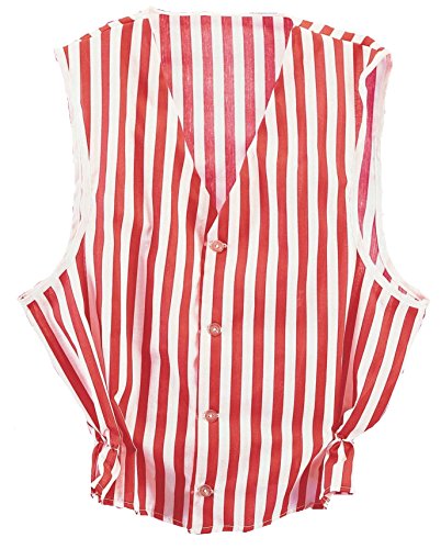 ADULT RED AND WHITE STRIPED VEST GREAT FOR MANY OCCASIONS